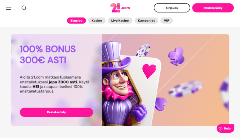 21.com Casino Kuvankaappaus 1