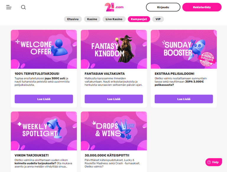 21.com Casino Kuvankaappaus 2