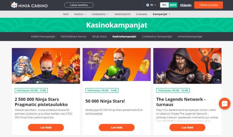 Ninja Casino Kuvankaappaus 2