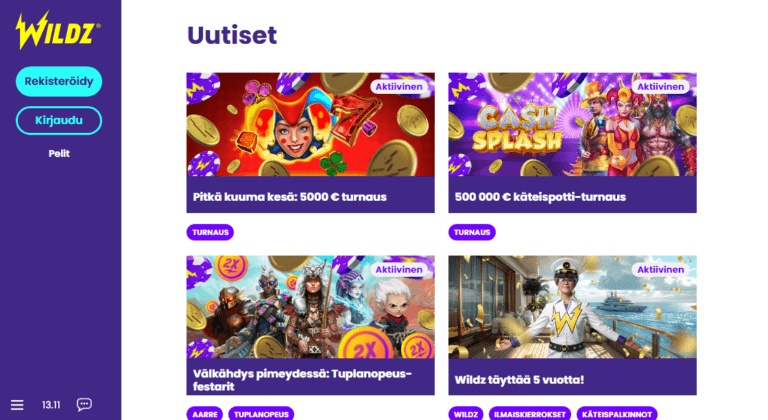 Wildz Casino Kuvankaappaus 2