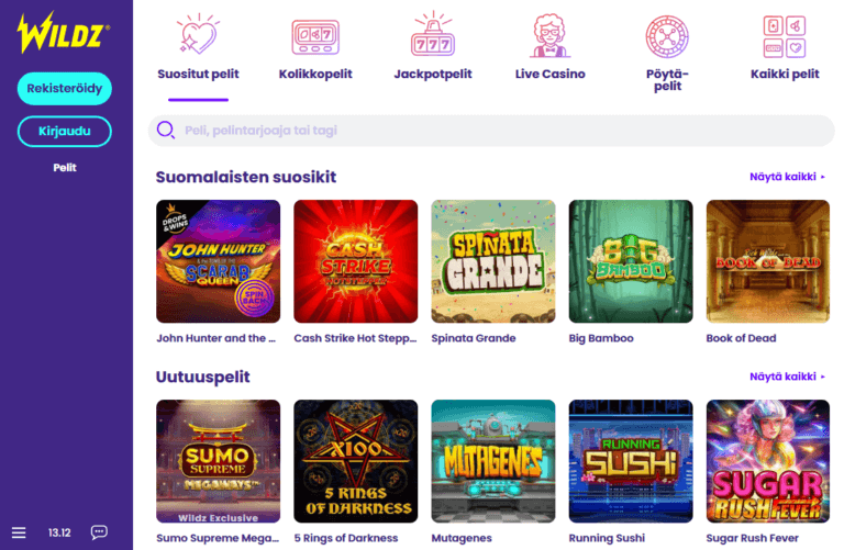 Wildz Casino Kuvankaappaus 3