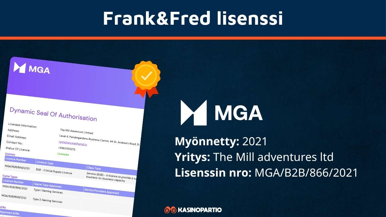 Frank & Fred lisenssi