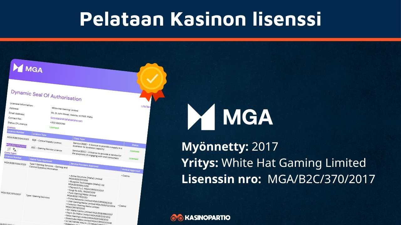 Pelataan kasinon lisenssi