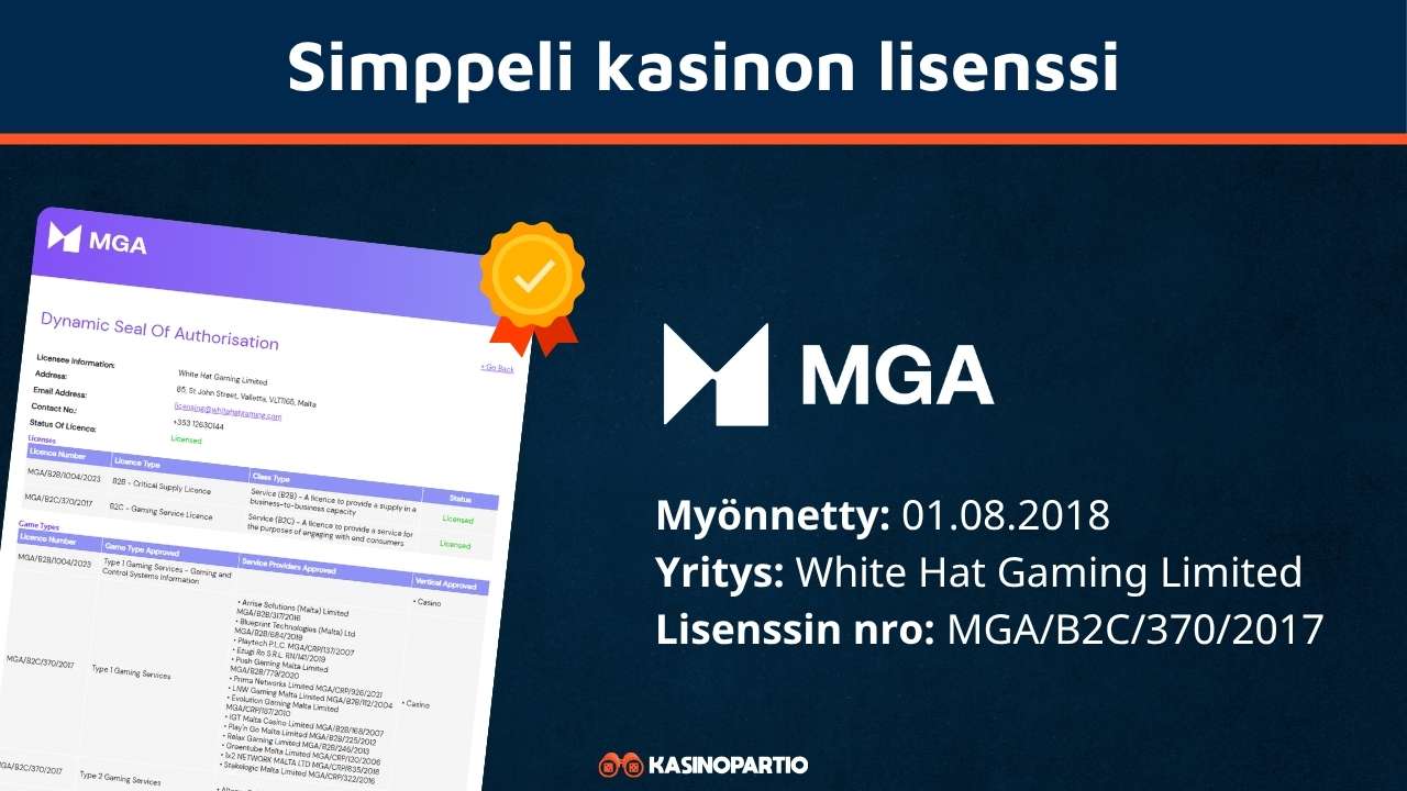 Simppeli kasinon lisenssi