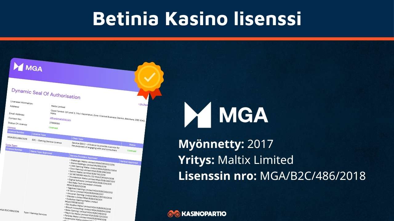 Betinia lisenssi