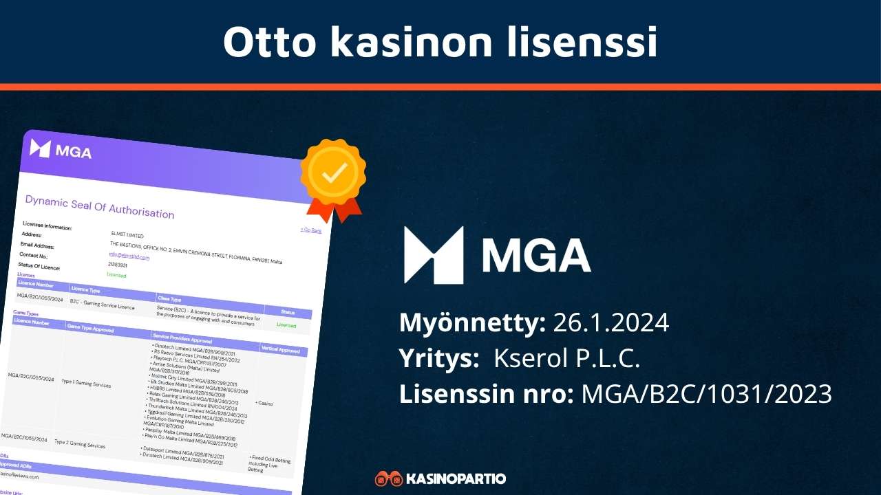 Otto kasinon lisenssi