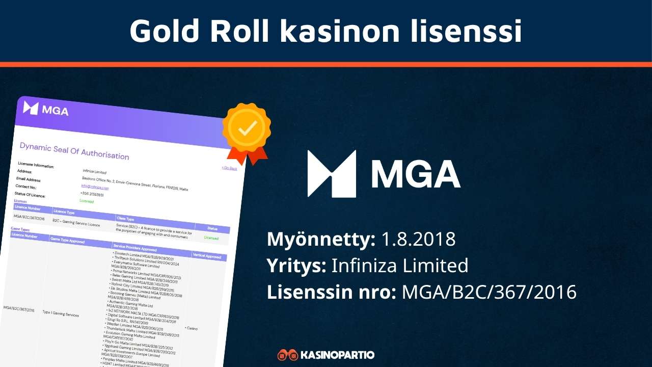 Gold Roll kasinon lisenssi