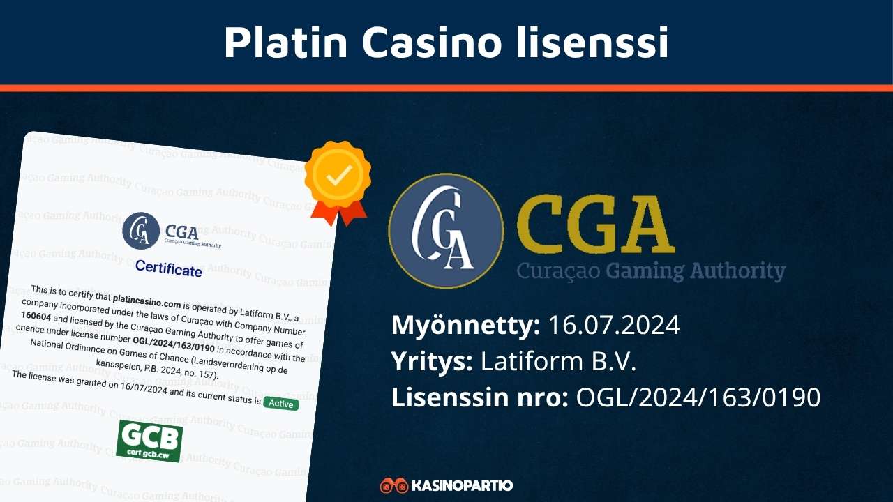 Platin Casino lisenssi