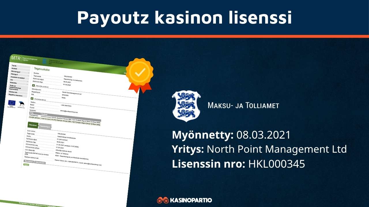 APayoutz kasinon lisenssi