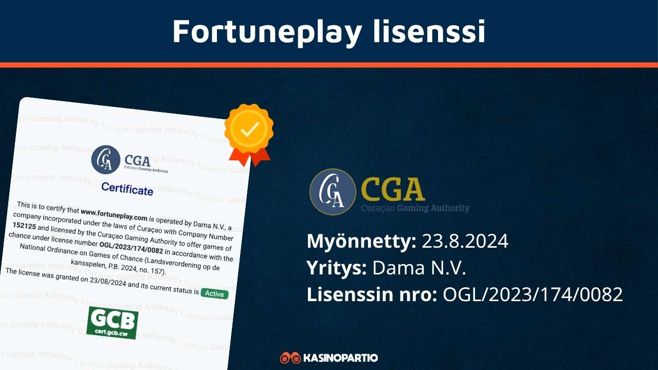 Fortuneplay lisenssi