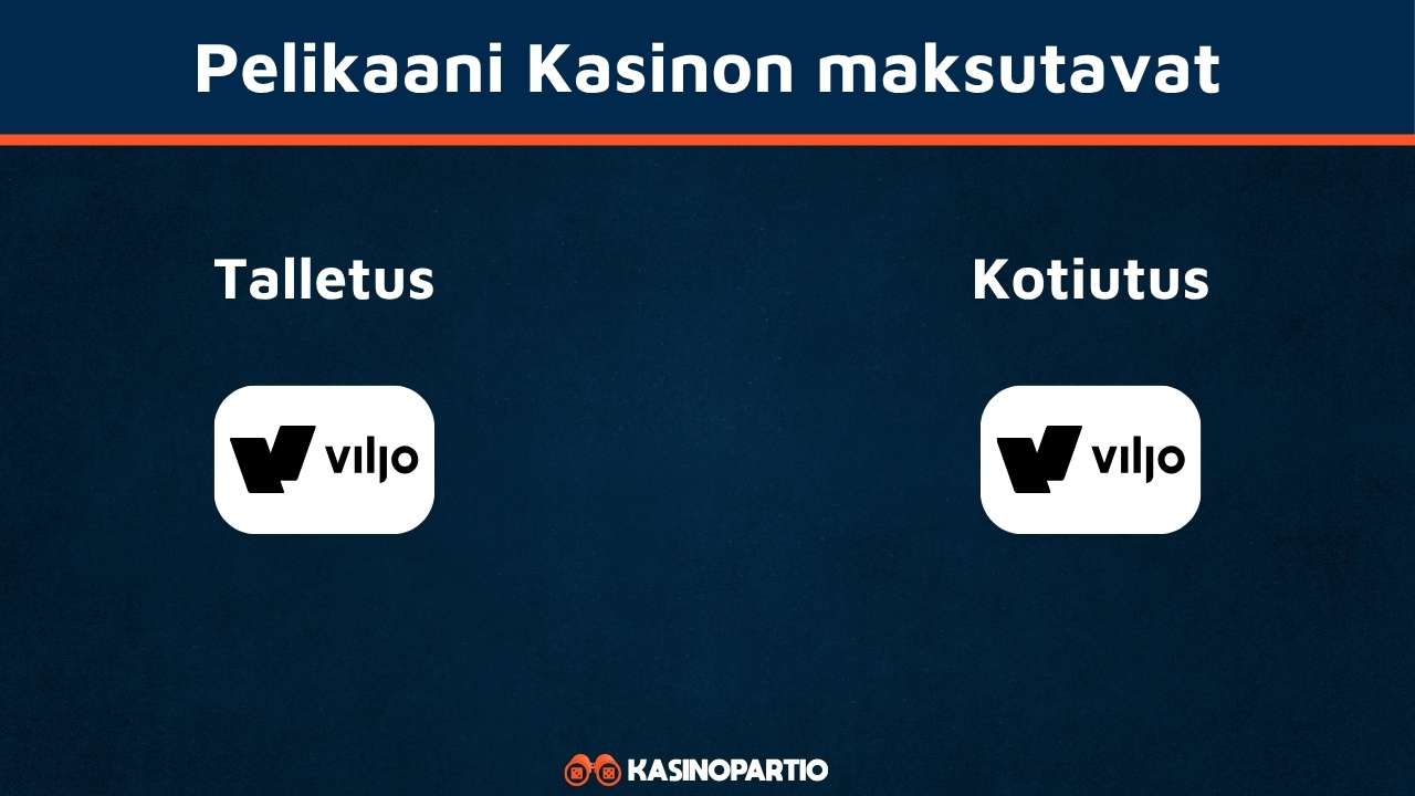 Pelikaani Kasino maksutavat