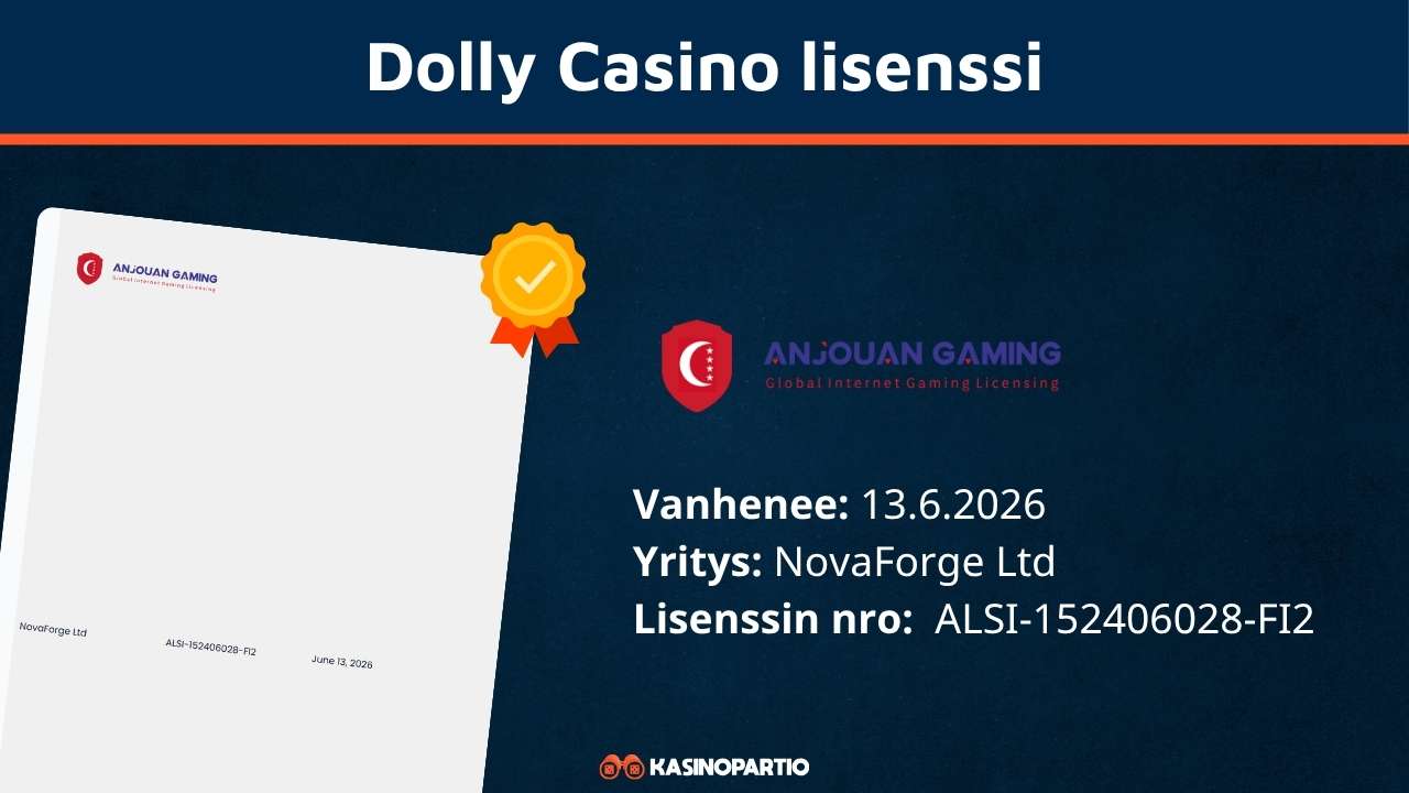 Dolly casino lisenssi