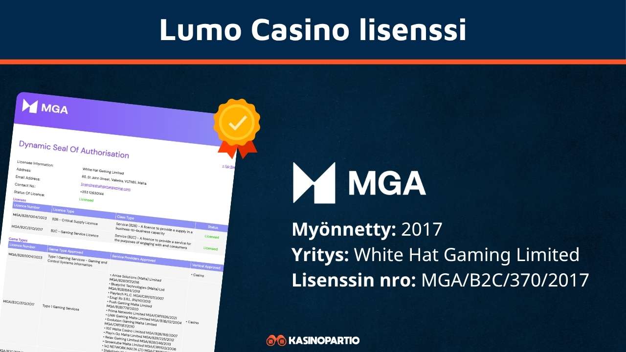 Lumo casino lisenssi