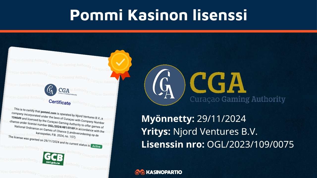Pommi casino lisenssi
