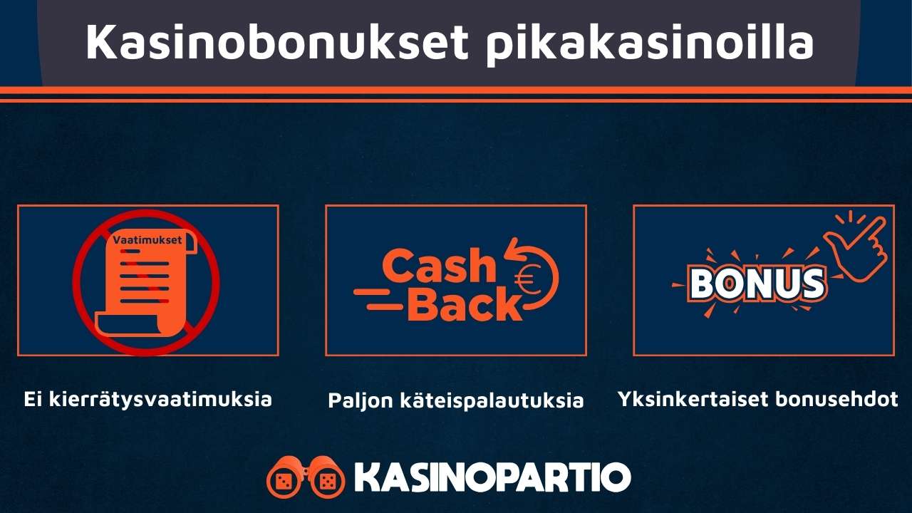 Pikakasino bonukset ovat helppoja.