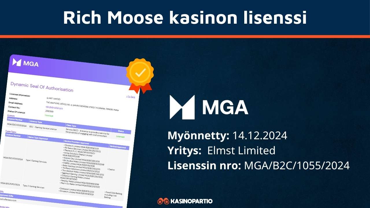Rich Moose kasinon lisenssi