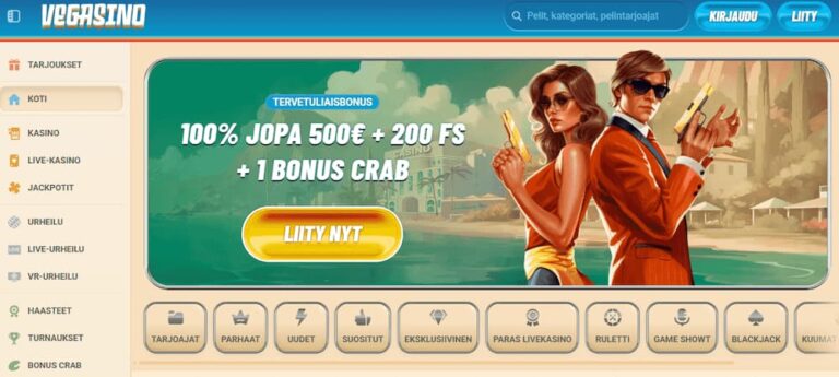 Vegasino Casino Kuvankaappaus 1