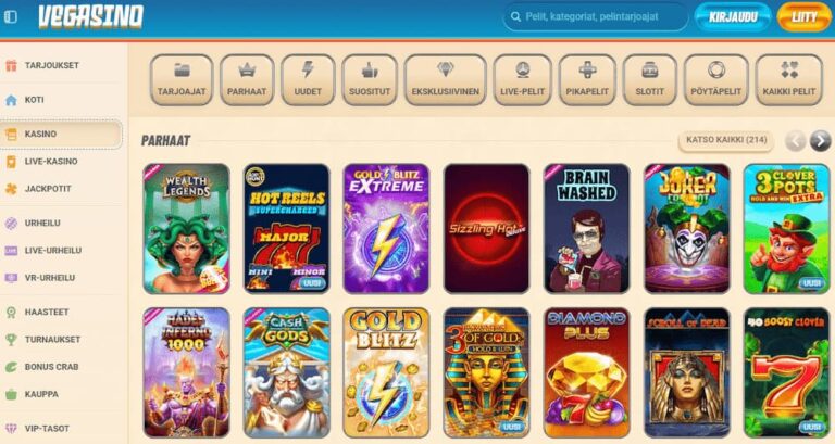 Vegasino Casino Kuvankaappaus 3