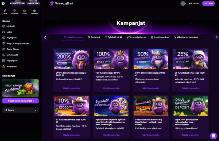 WeezyBet Casino Kuvankaappaus 2