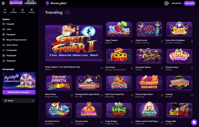 WeezyBet Casino Kuvankaappaus 3