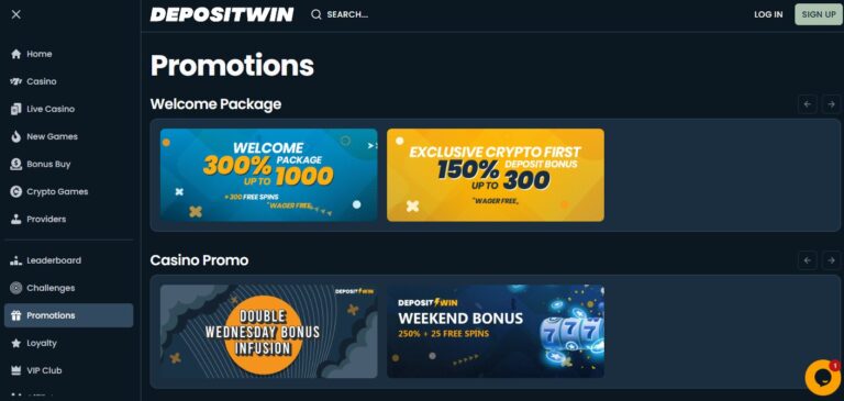 Depositwin Casino Kuvankaappaus 2