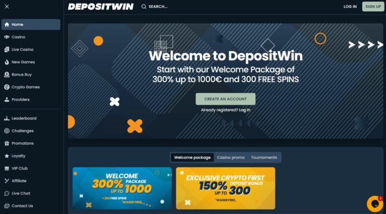 Depositwin Casino Kuvankaappaus 1