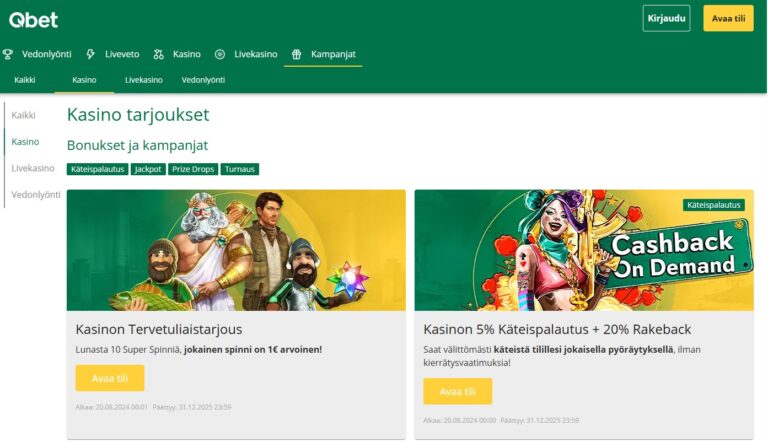 QBet Casino Kuvankaappaus 2