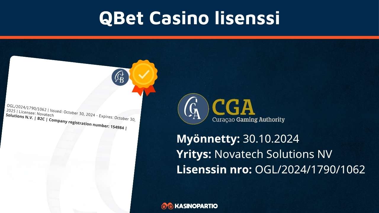 QBet casino lisenssi