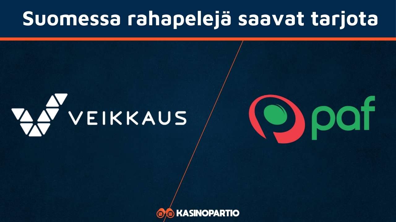Suomen pelilisenssi määrittää, että vain Veikkaus ja Paf saavat tarjota kasinopelejä Suomesta käsin.