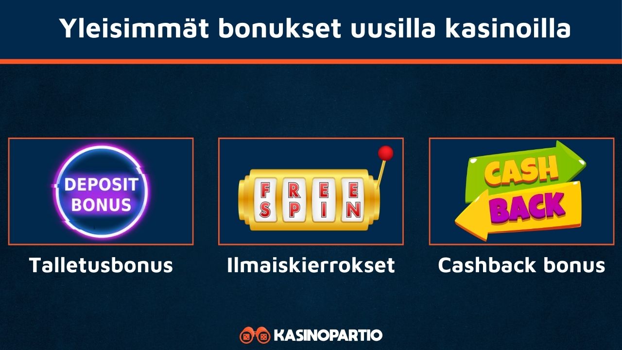 Uusi nettikasino tarjoaa yleensä näitä bonuksia.