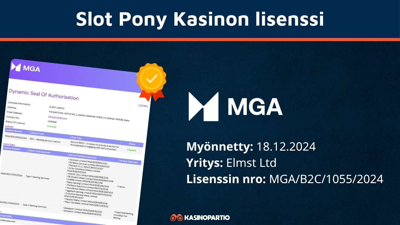 Slot Pony Kasinon lisenssi