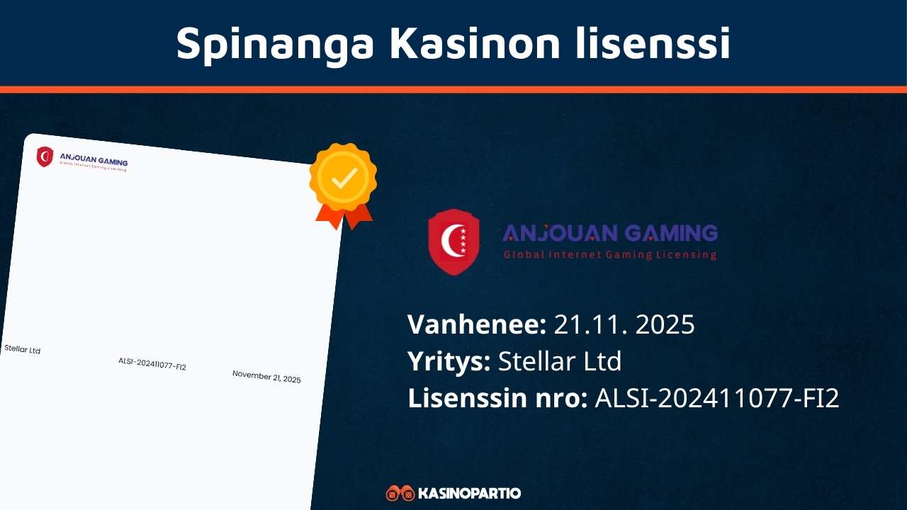 Spinanga Kasinon lisenssi