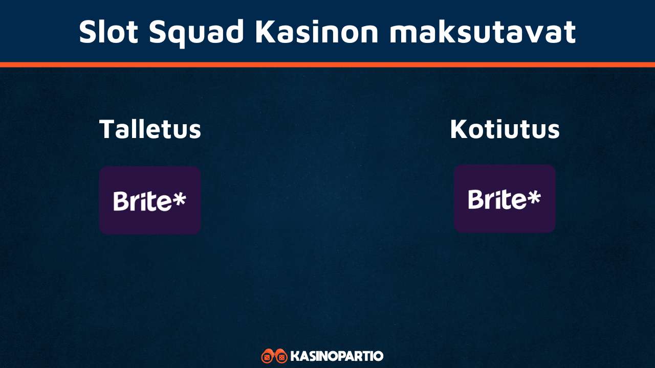 Slot Squad Kasinon maksutavat
