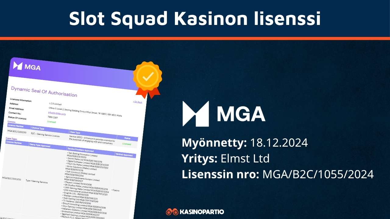 Slot Squad Kasinon lisenssi
