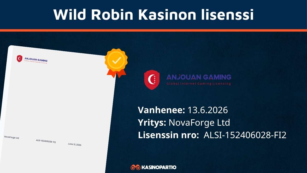 Wild Robin Kasinon lisenssi