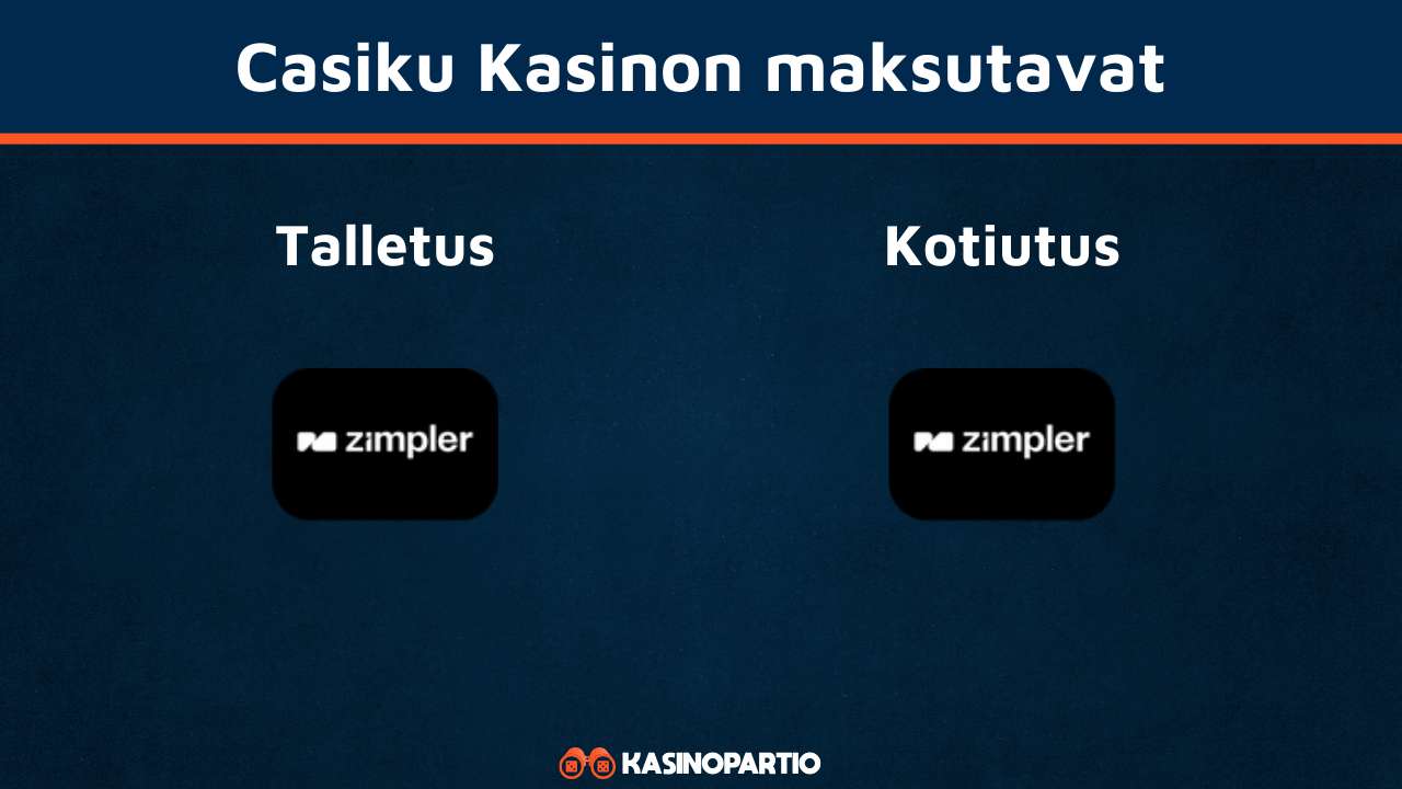 Casiku Kasinon maksutavat