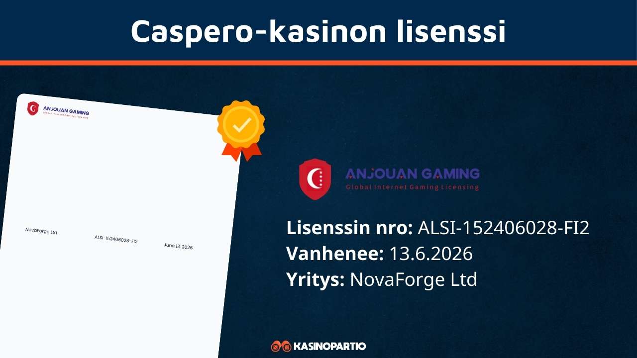 Caspero-kasinon lisenssi