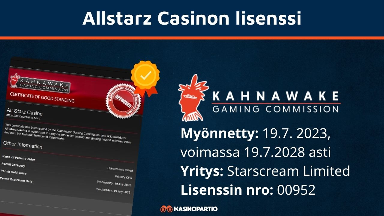 Allstarz Casinon lisenssi
