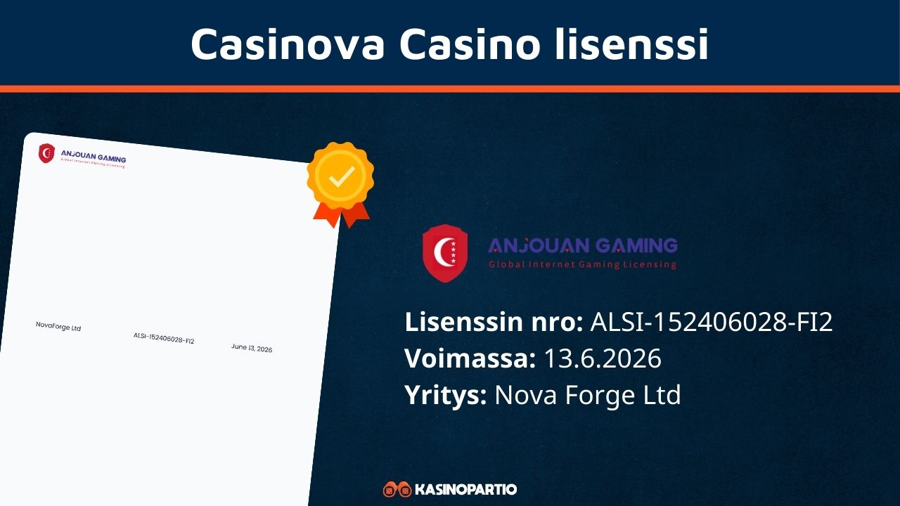 Casinova lisenssi