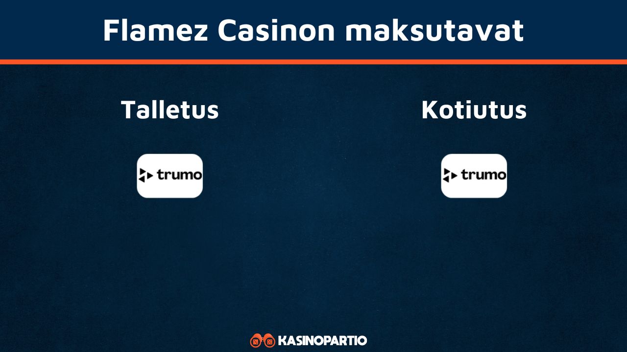Flamez Casinon maksutavat