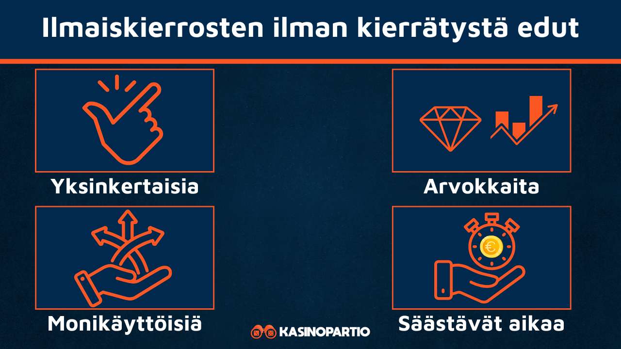 Ilmaiskierrosten ilman kierrätystä edut
