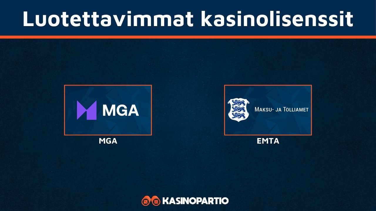 Luotettavimmat kasinolisenssit