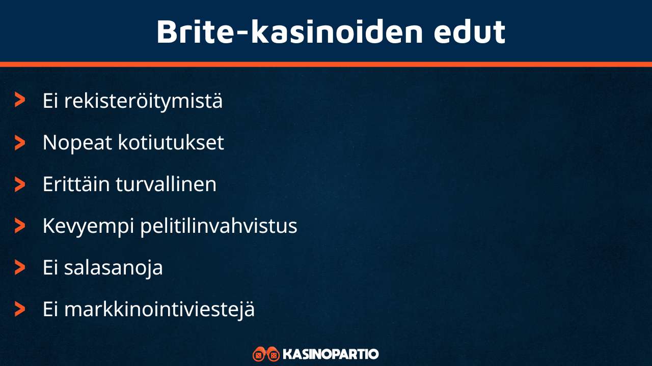 Brite casino omaa nämä edut