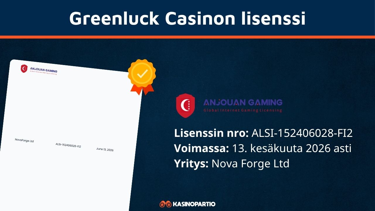 Greenluck Casinon lisenssi