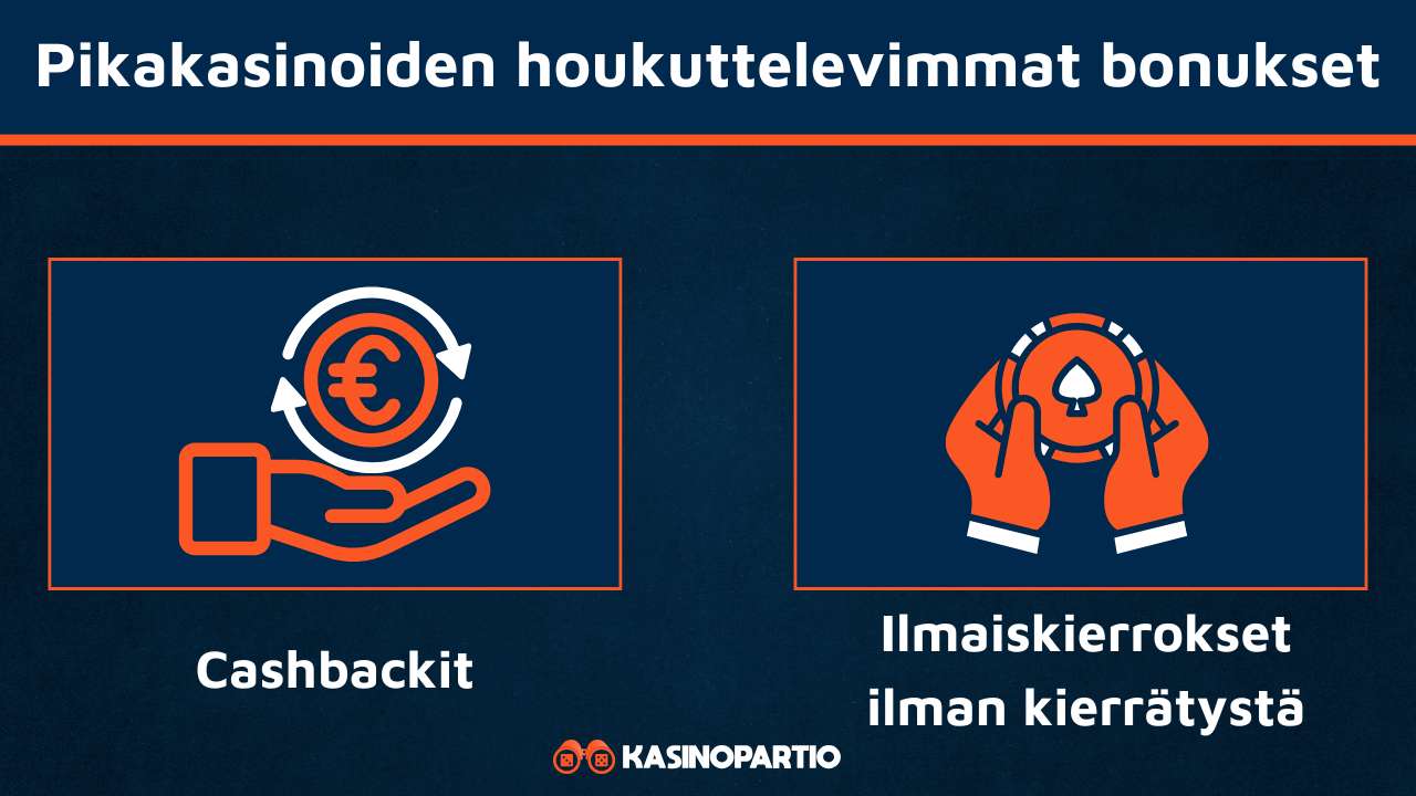 Pikakasino bonukset ovat entistä suoraviivaisempia
