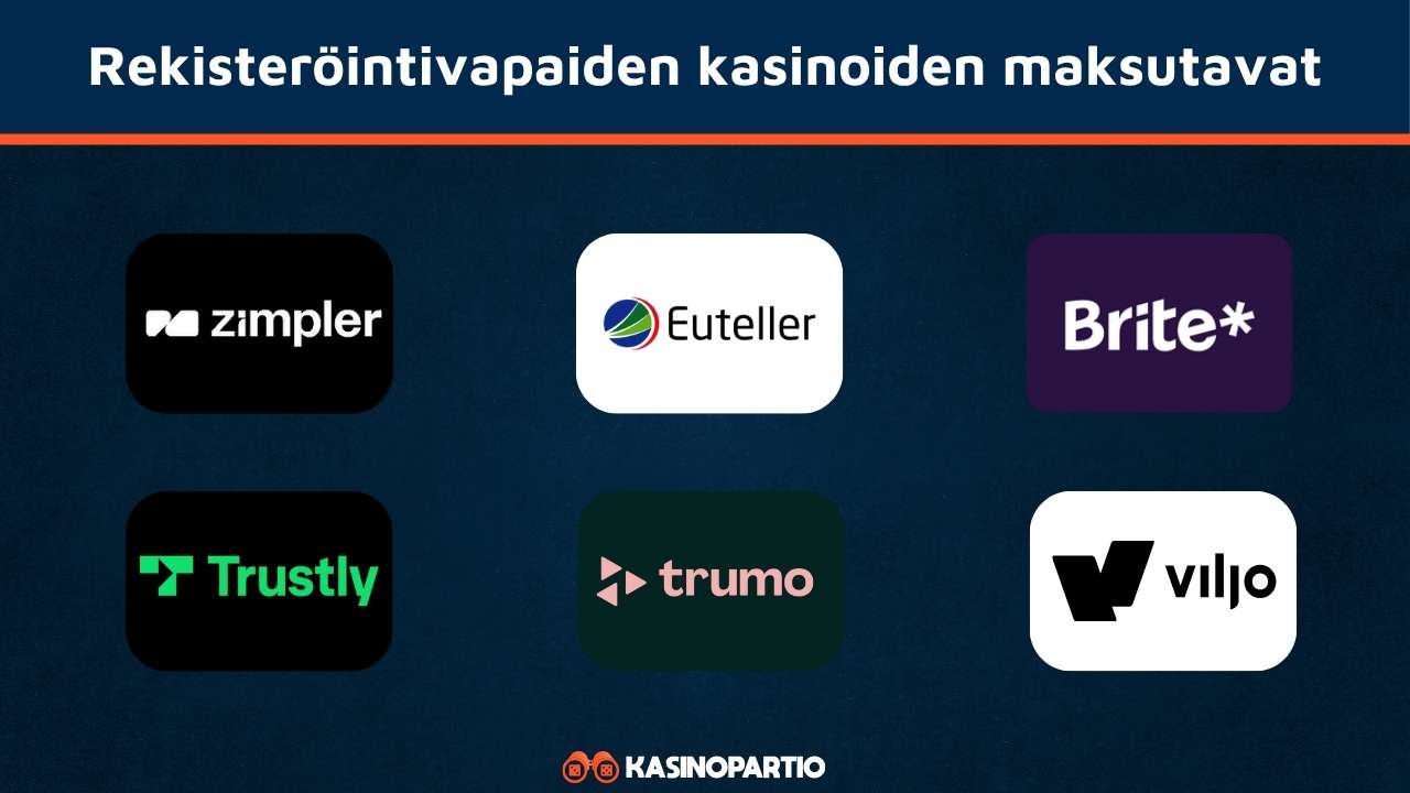 Rekisteröintivapaa kasino käyttää näitä maksutapoja