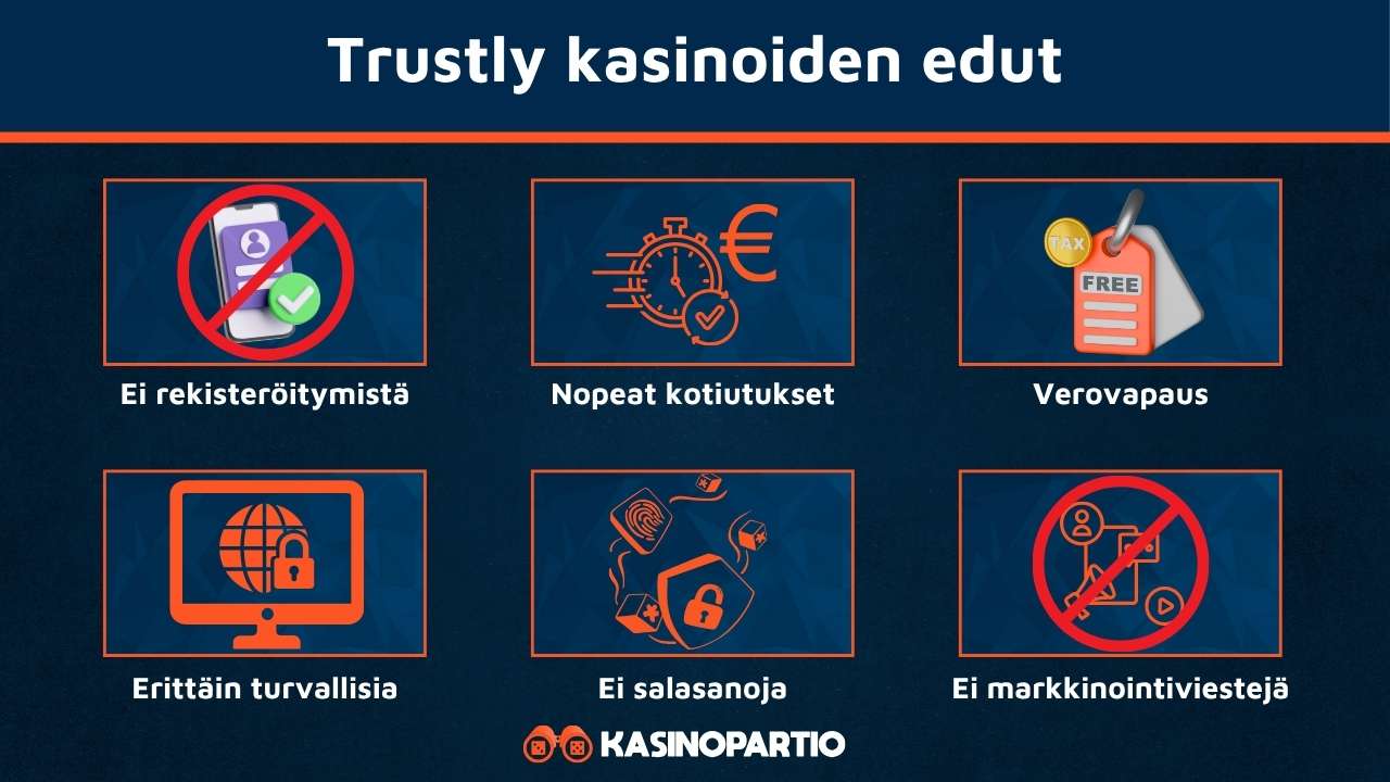 Trustly casino omaa nämä edut
