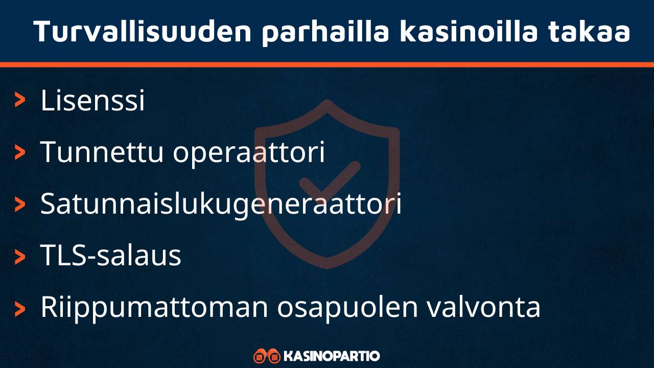 Parhaat netticasinot takaavat turvallisuuden näillä tavoilla