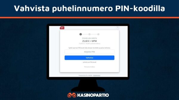 Vahvista puhelinnumero Siru Mobilelta tulleella koodilla
