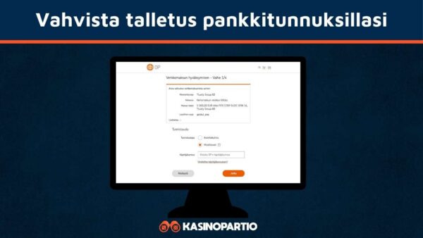 Vahvista Trustly talletus pankkitunnuksillasi